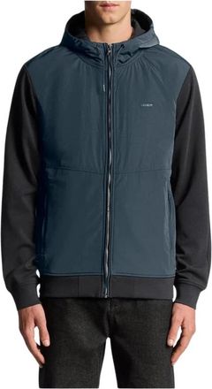 Lyle & Scott Blauwe Zip-Up Hoodie met Zakken - Heren - Vesten met rits - Blauw - M - Katoen - Hoodies & sweatvesten