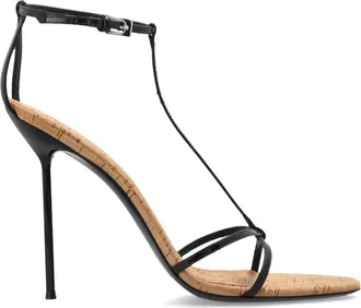 PARIS TEXAS Lidia Sandalen met Hoge Hakken - Dames - Sandalen met hakken - Zwart - 40 EU - Leer - Schoenen