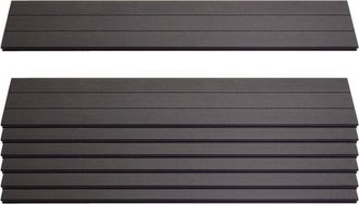 Hhg Hhg - Juego De 7 Lamas Para Cortina De Wpc Sarthe, Tablas Cortavientos, Aprox. 1 M&sup2;, Certificado Mvg, 90 Cm, Antracita