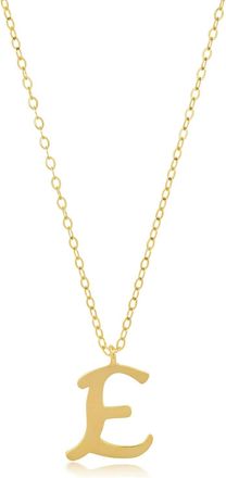MAX + STONE 10k Solid Yellow or White Gold Dainty Script Initial Extendable Necklace