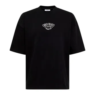 Carlo Colucci Carlo Colucci, T-Shirts, male, Black, Size: XS The Knit Legend T-shirt