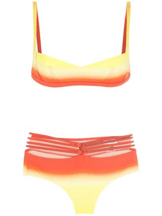 Amir Slama Bikini bicolore - Arancione