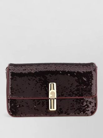 Furla iride sequin shoulder bag adjustable strap