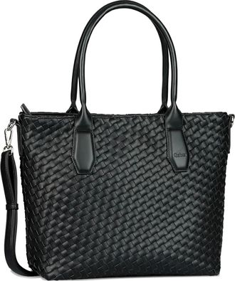 Gabor Emilia woven leather tote bag - women - Polyester/Polyurethane - OS - Black