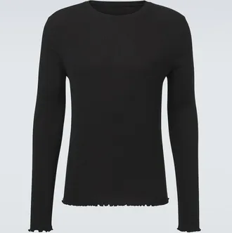 Our Legacy Elongated ribbed-knit cotton-blend top
