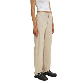Moschino Broeken, Dames, Beige, M, Katoen, Wijde broek