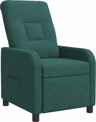 vidaXL Recliner Verde Oscuro Tela Vidaxl