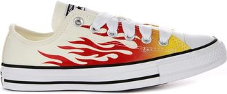 Converse Sneakers, female, Multicolor, 3 1/2 UK, Red Flame Canvas Trainers