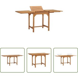 vidaXL vidaXL Tavolo esterno - Tavolo da Giardino Estensibile (110-160)x80x75 cm Massello Teak
