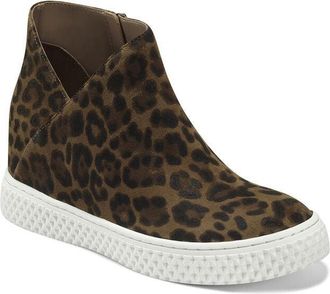 Aerosoles Zirah Boots Womens Brown Leopard Slip-On Ankle Bootie JOBB1331