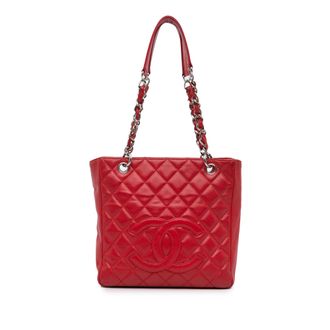 Chanel Klassieke Gequilte Flap Tote Rood Leer