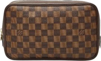 Louis Vuitton Pre-owned Clutches, female, Brown, Size: ONE SIZE Pre-owned Trousse Toilette 25 Damier Pouch