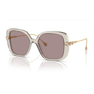 Swarovski Sunglasses Oval Full Rim, Black Frame And Dark Grey Lens Sk6011103887