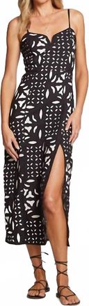 Saltwater Luxe Dottie Midi Dress In Black