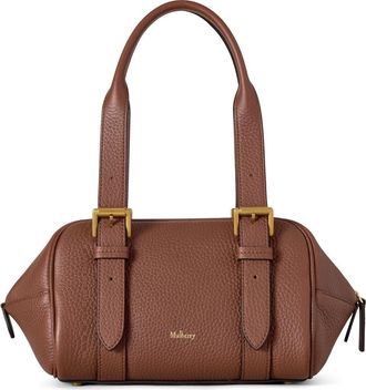 Mulberry Small Boston Heavy Grain Top Handle Bag in Bright Oak at Nordstrom