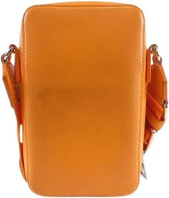 Loewe Pre-owned Cross Body Bags, female, Orange, Size: ONE SIZE Pre-owned Leather shoulder-bags