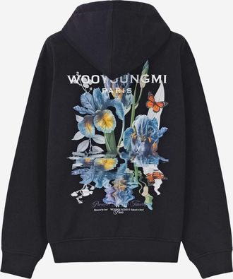 Wooyoungmi Mens Cotton Hoodie Black Sweatshirts Sweater