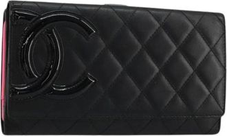 Chanel Pre-owned Wallets, female, Black, Size: ONE SIZE Pre-owned Vintage Long Wallet