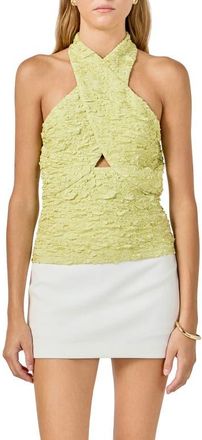 endless rose Stretchy Halter Top in Green at Nordstrom, Size X-Small