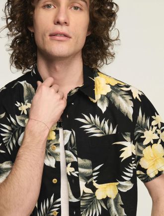 Lucky Brand Mens Short Sleeve Printed San Gabriel Shirt