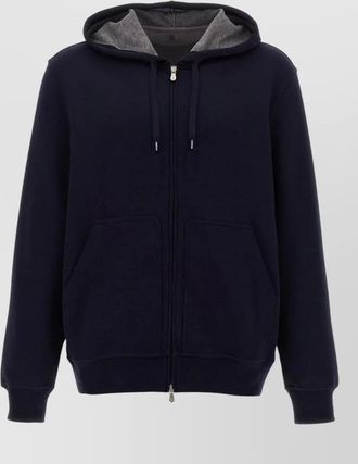 Brunello Cucinelli cashmere silk zip up hoodie