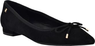 Tommy Hilfiger Kimio Pointed Toe Flat in Black at Nordstrom, Size 9.5