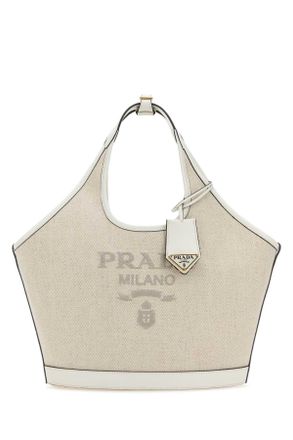 Prada Sand Canvas Handbag