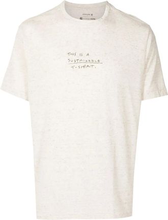 Osklen text-print cotton T-shirt - men - Cotton - P - Neutrals