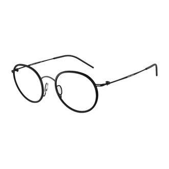 Giorgio Armani Round Optical Frame - male - Giorgio Armani - Glasses - Black - 47 MM - Accessories