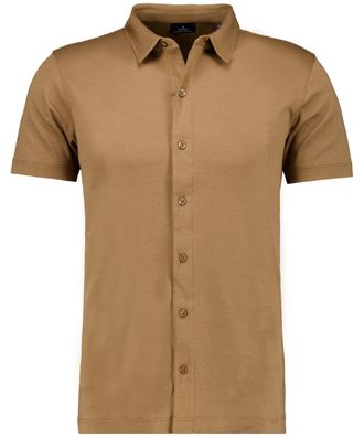 Ragman Poloshirt RAGMAN, Herren, Gr. L, braun (kastanie, 089), Baumwolle, regular fit, ohne Ausschnitt, Shirts Poloshirt