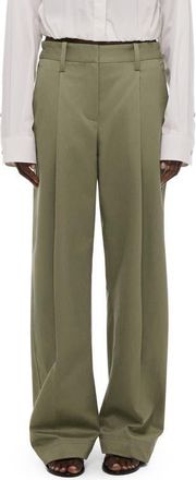 Helmut Lang Pleated Relaxed Fit Chinos in Vetiver at Nordstrom, Size 10