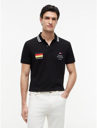 Tommy Hilfiger Mens Regular Fit Germany Soccer Polo - Black - XXL