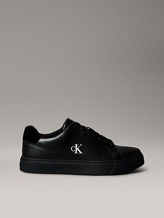 Calvin Klein Leather Signature Logo Trainers