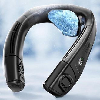 No Brand Ventilador De Cuello, Aire Acondicionado Port&aacute;til, Disipador De Calor, Usb Tipo C, Bater&iacute;a De 8000 Mah, Flujo De Aire 3d, Pantalla Led, 3 Modos