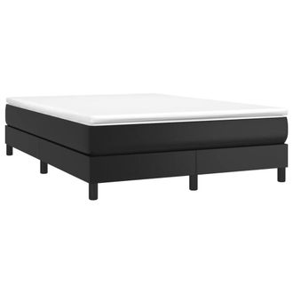 Berkfield Home Durable Box Spring Bed Frame Black 135x190 cm Double Faux Leather
