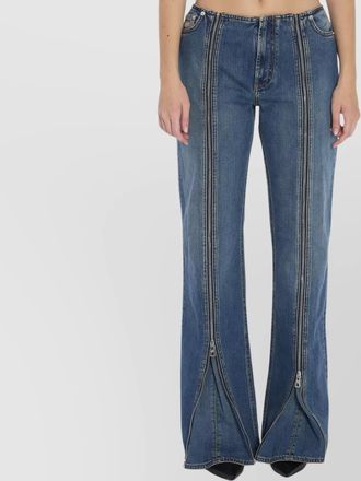 Jean Paul Gaultier zipped trousers featuring flared legs