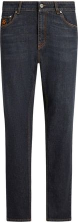 Etro mid-rise slim-cut jeans - men - Cotton/Elastane - 36 - Grey