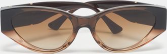 Versace Ombre Brown Gradient Mod 4454 Medusa Oval Sunglasses
