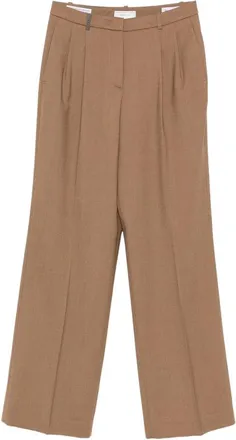 PESERICO Pleated Straight-leg Trousers