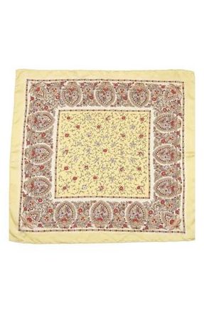 MARCUS ADLER Floral Satin Scarf in Yellow at Nordstrom Rack