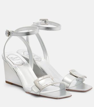 Roger Vivier Sandalias Belle Vivier de piel metalizada