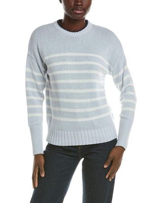 525 america Stripe Crewneck Linen-Blend Pullover