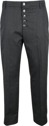 Dondup Nima Broek - Dames - Straight fit broeken - Grijs - W29 - Katoen - Broeken