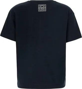 Toteme Womens T-Shirt Classic Tee Black Cotton T-Shirts & Jerseys