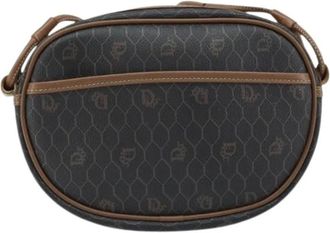 Dior Pre-owned Cross Body Bags, female, Brown, Size: ONE SIZE Pre-owned Vintage honeycomb shoulder bag