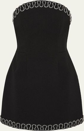 Rebecca Vallance Nyx Bonded Crepe Strapless Mini Dress