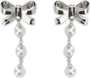 Self Portrait Womens Silver Brass Earrings