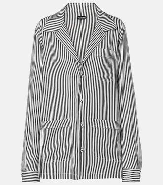 Tom Ford Striped oversized silk shirt