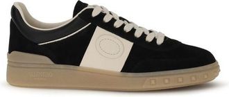 Valentino Garavani Black Calf Leather Bos Taurus Low Top Womens Sneakers