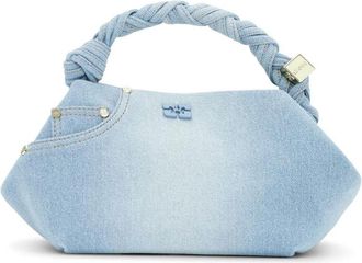 Ganni Bou kleine denim crossbodytas - Blauw